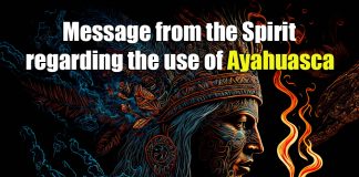 Message from the Spirit regarding the use of Ayahuasca